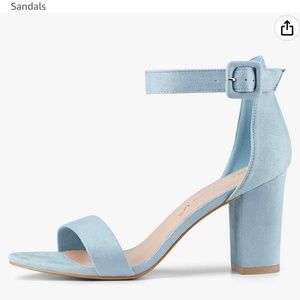 Brand New Light Blue Suede Heels Size 7